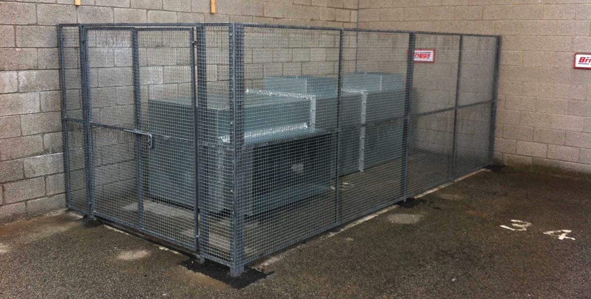 metal fencing enclosing industrial units illustrating small scale commercial and industrial works completed in Aberdeen City